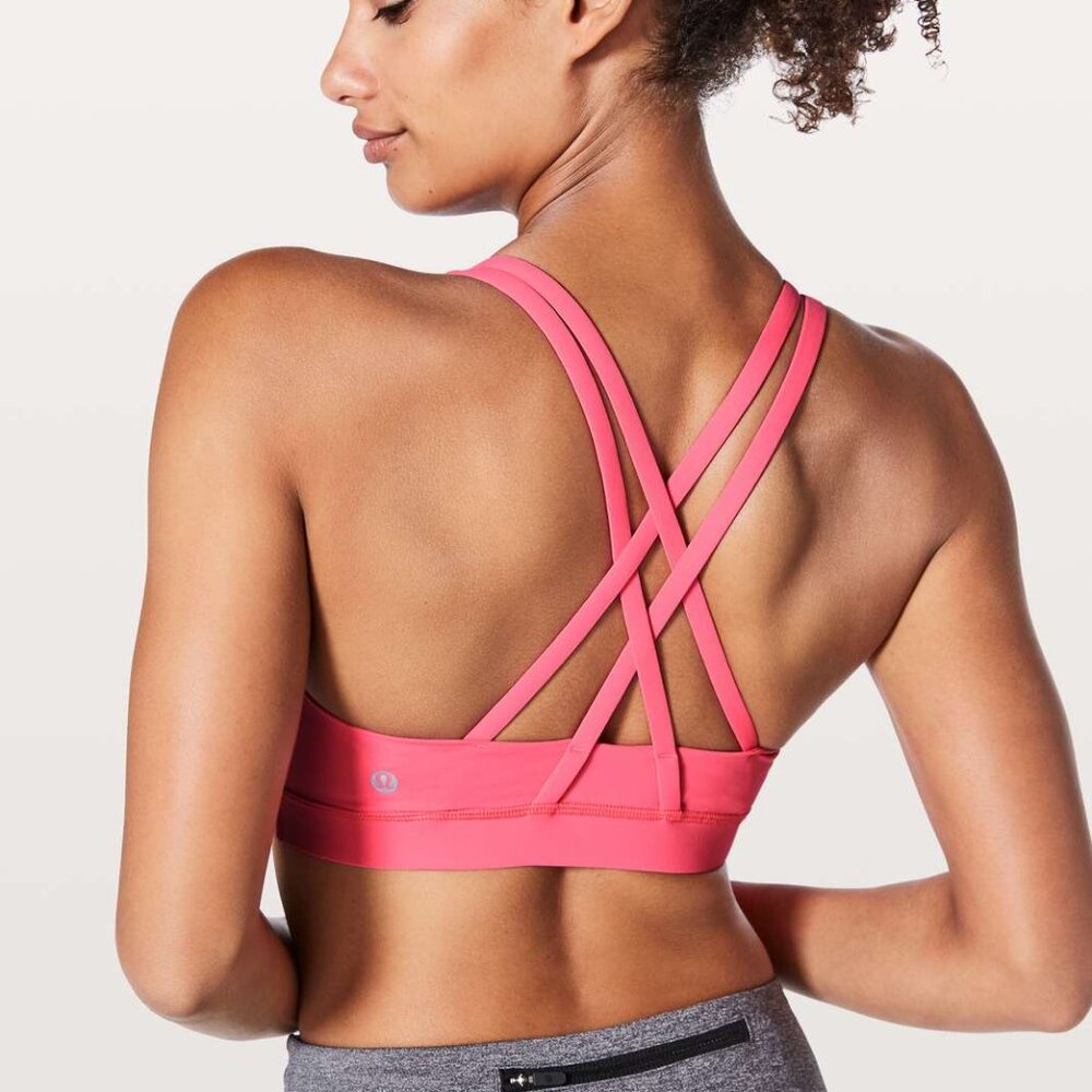 Women's Pink Strappy Sports Bra
